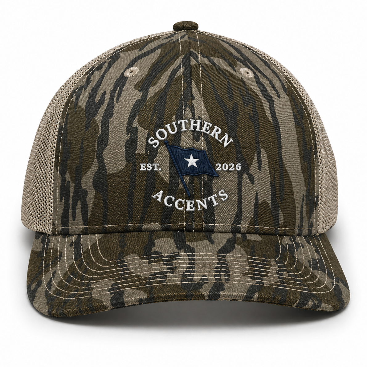 Bottomland Camo Trucker Hat